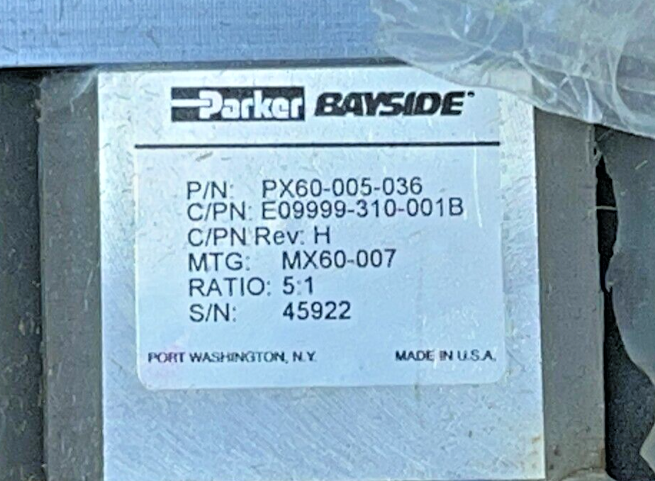 PARKER PX60-005-036 PLANETARY GEARHEAD