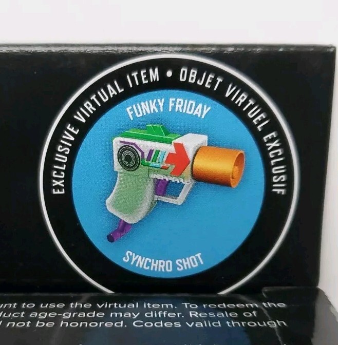 ROBLOX Nerf Blaster Funky Friday SYNCHRO SHOT Rare Code HASBRO