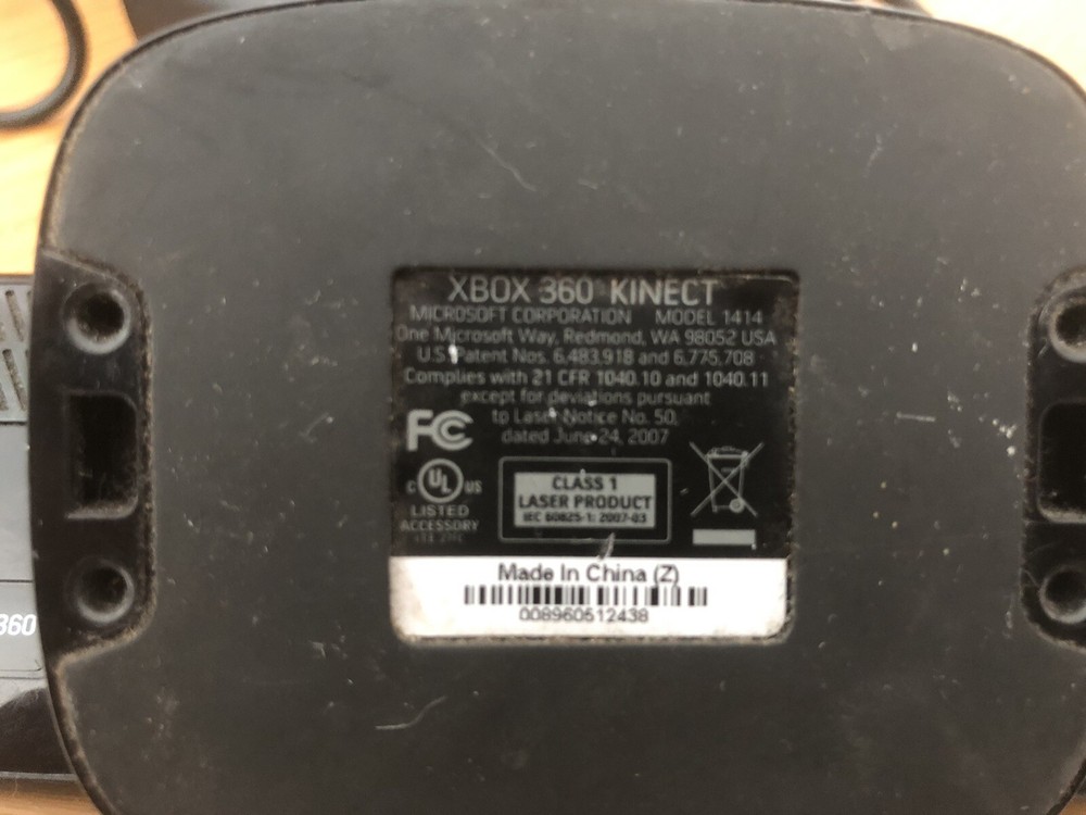 Microsoft Xbox 360 Kinect Sensor Bar Model 1414 With USB Cable No Adapter