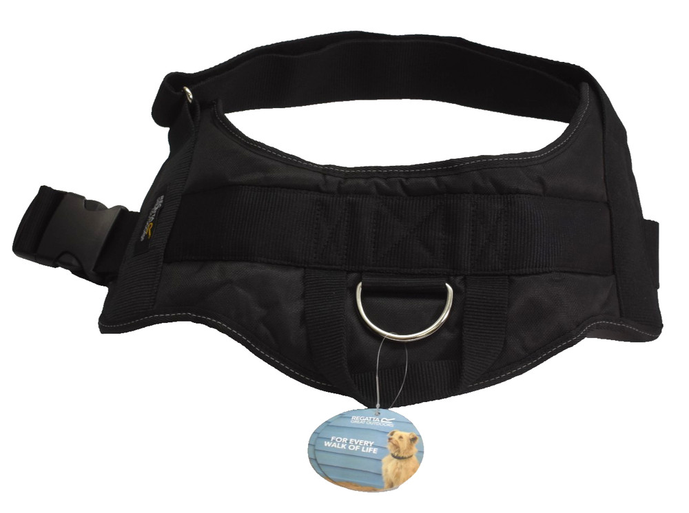 Regatta Outdoors Dog Harness NO PULL Reflective Padded Handle Large Black RDE002