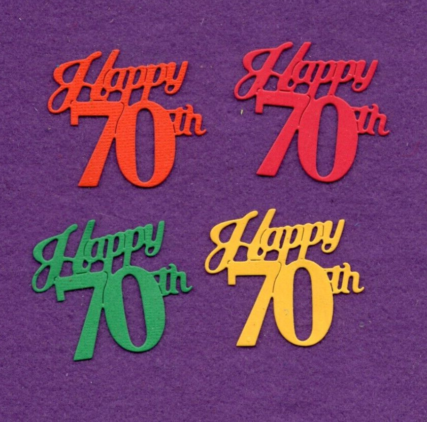 HAPPY 70th die cuts