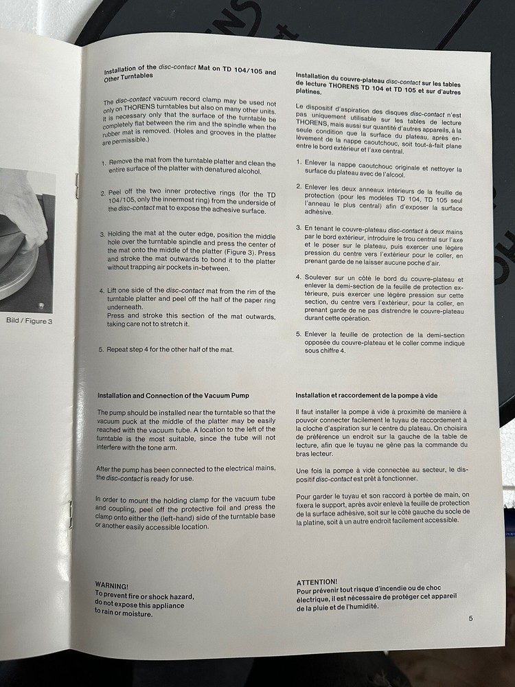 Thorens Disc Contact N.O.S Boxed