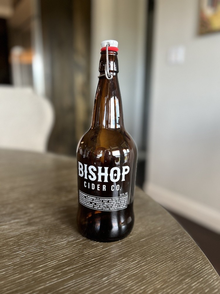 Bishop Cider Co. Brown Bottle Empty Grandstand 32 oz