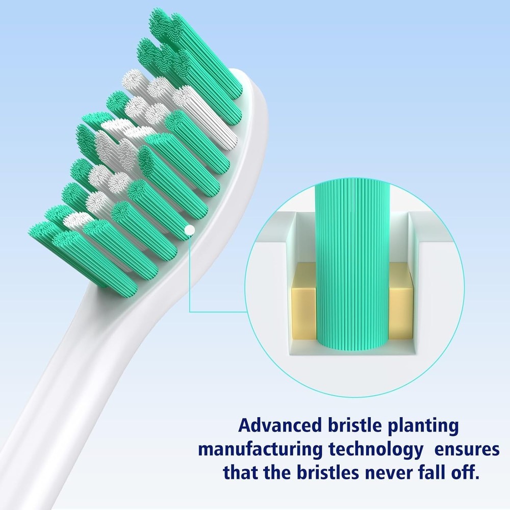 6 Pack Toothbrush Replacement Heads for Philips Sonicare E-Series,