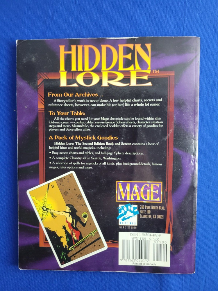 Hidden Lore Sourcebook - Mage the Ascension WW4301