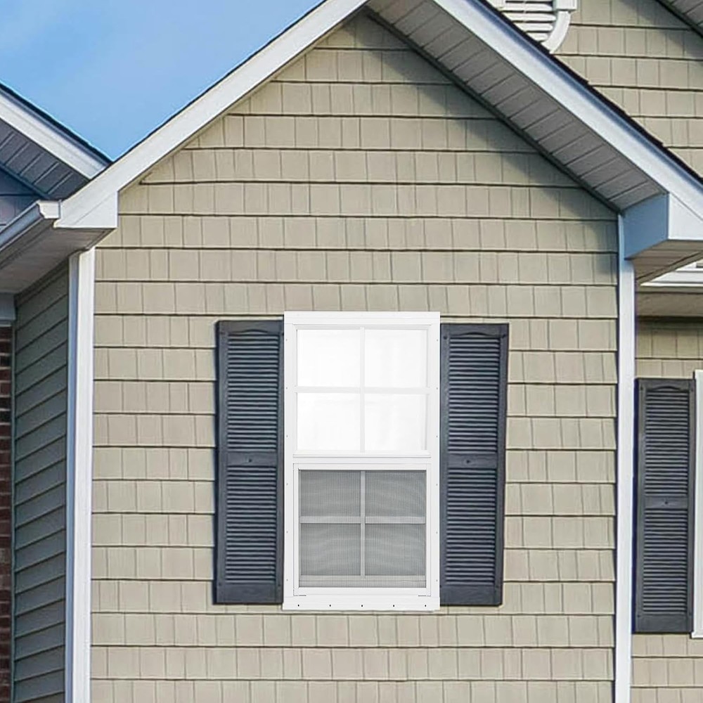 2-Pack 14"x21" Flush Mount Shed Windows - Durable Tempered Glass & Screen