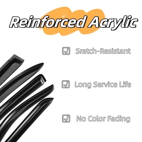 Side Window Wind Deflector, 2pcs Protective Replacements 2006-2018 Sprinter