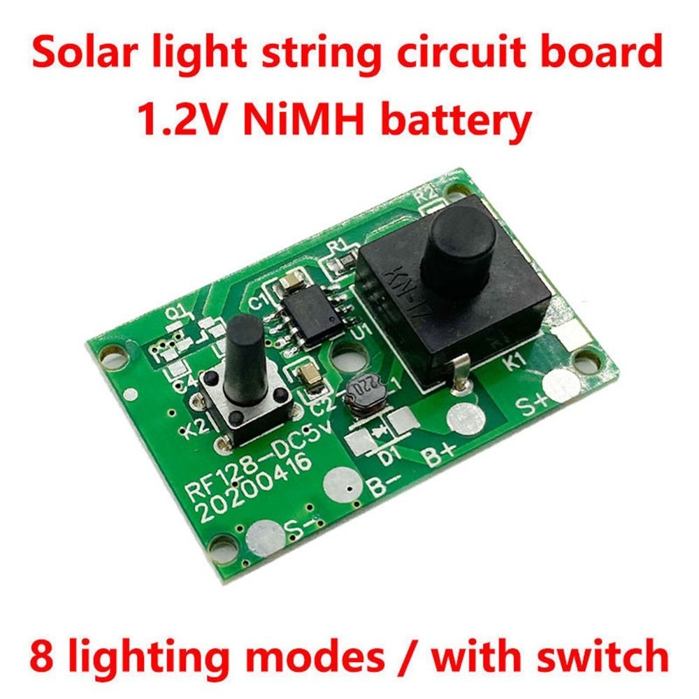 Efficient 1 2V Solar Light String Circuit Board with Integrated Switch