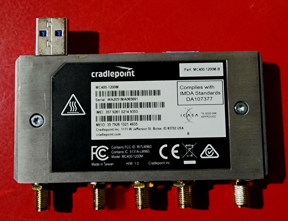Cradlepoint MC400-1200M-B Modular Modem Dual SIM 4G LTE