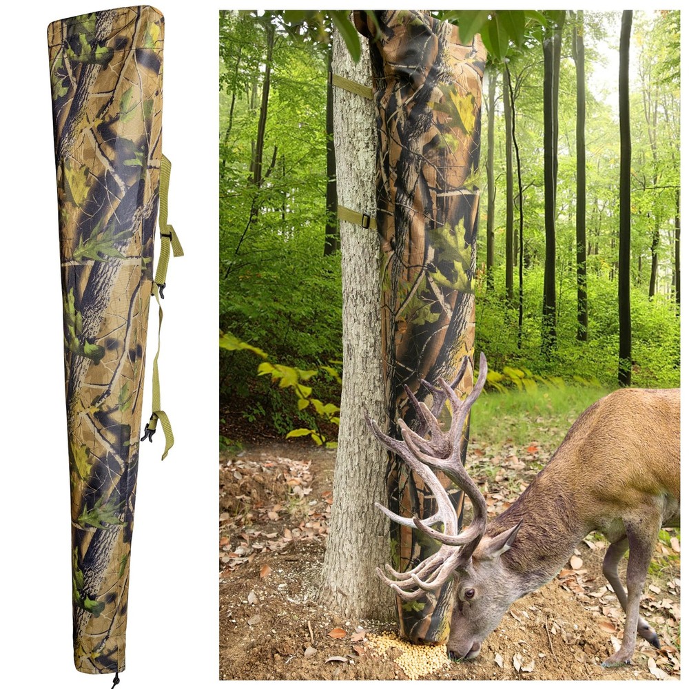 Adjustable Camo Feeders-100 Lb Tree Hugger Gravity Deer Feeder with Adjustable