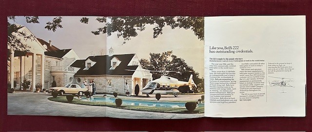 Bell 222 Twin 1977 Brochure