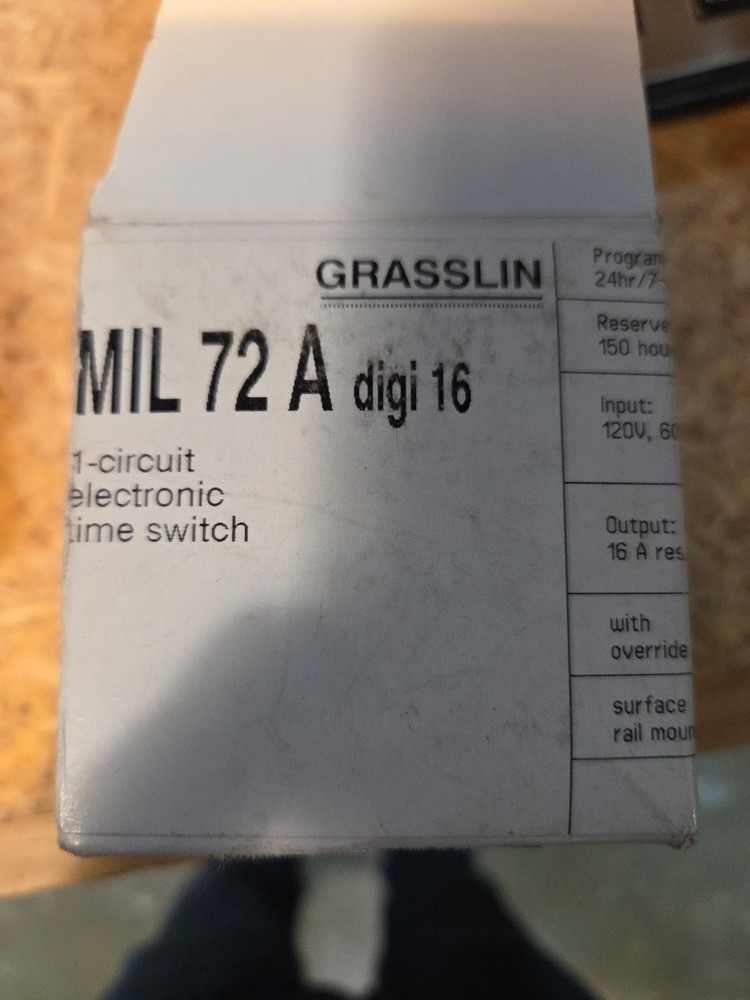 Grasslin MIL72A-DIGI16 Electronic Time Switch Timer