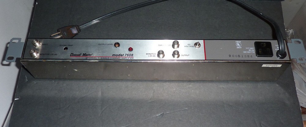 CHANNEL MASTER 7608 CHANNEL 8 SINGLE CHANNEL AMPLIFIER