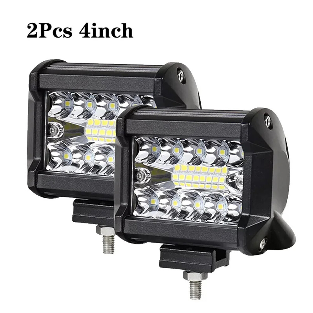 4" Tow Hitch Mounting Bracket COMBO LED Work Light Pods Backup Reverse For Truck