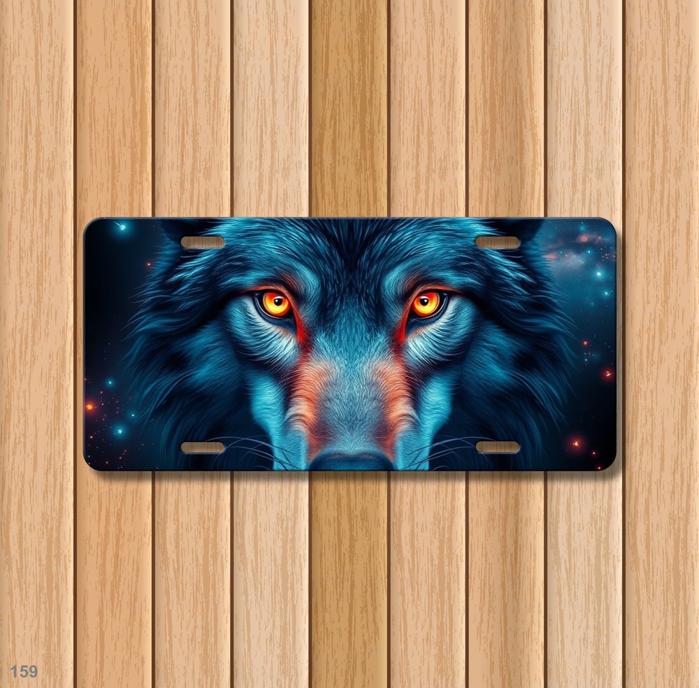 Striking Wolf License Plate Customizable Decorative Plate Anniversary Gift
