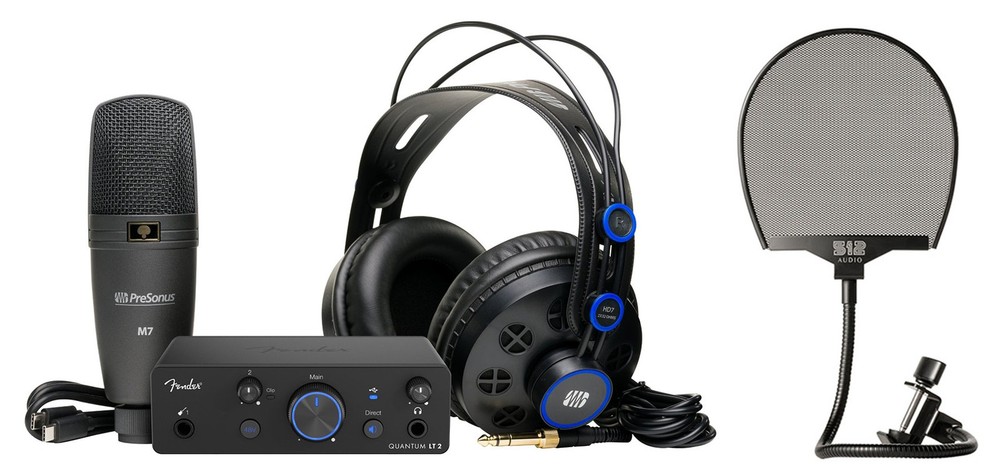 Fender Quantum Creator Kit w/ Interface+Microphone+Headphones+Stand+Pop Filter