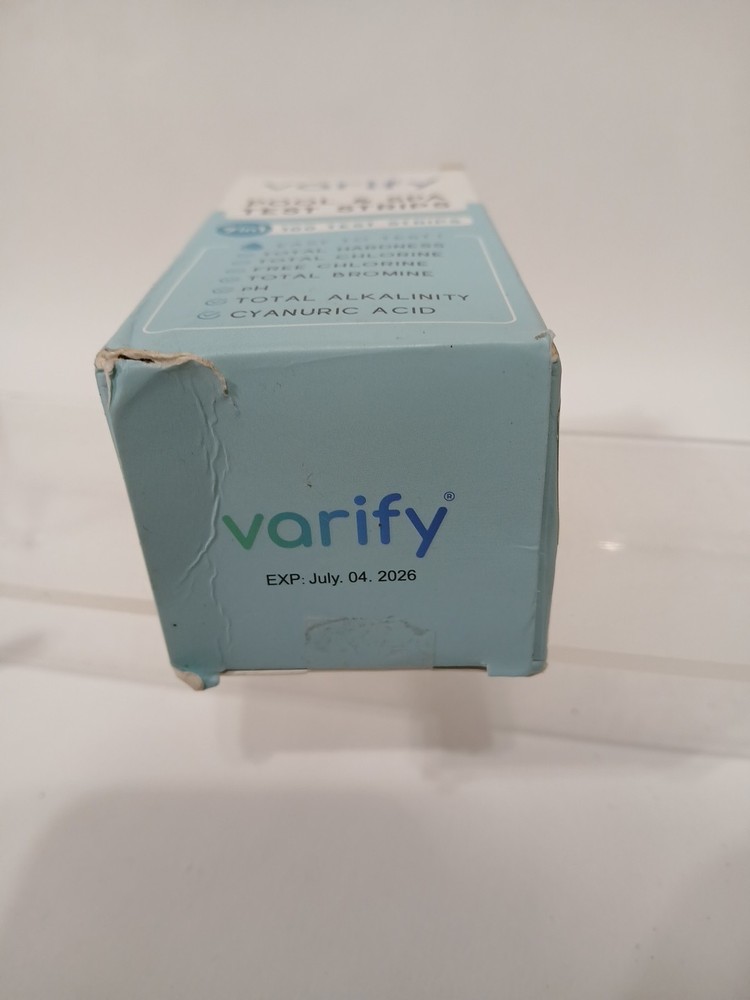 Varify Pool & Spa Test Strips 7 in 1; 100 Test Strips Exp 7/26