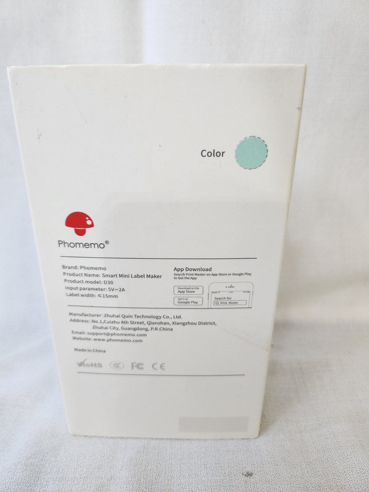 Phomemo D30 Smart Mini Label Maker Portable Bluetooth Label Printer