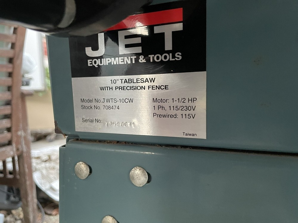 JET 10" table saw