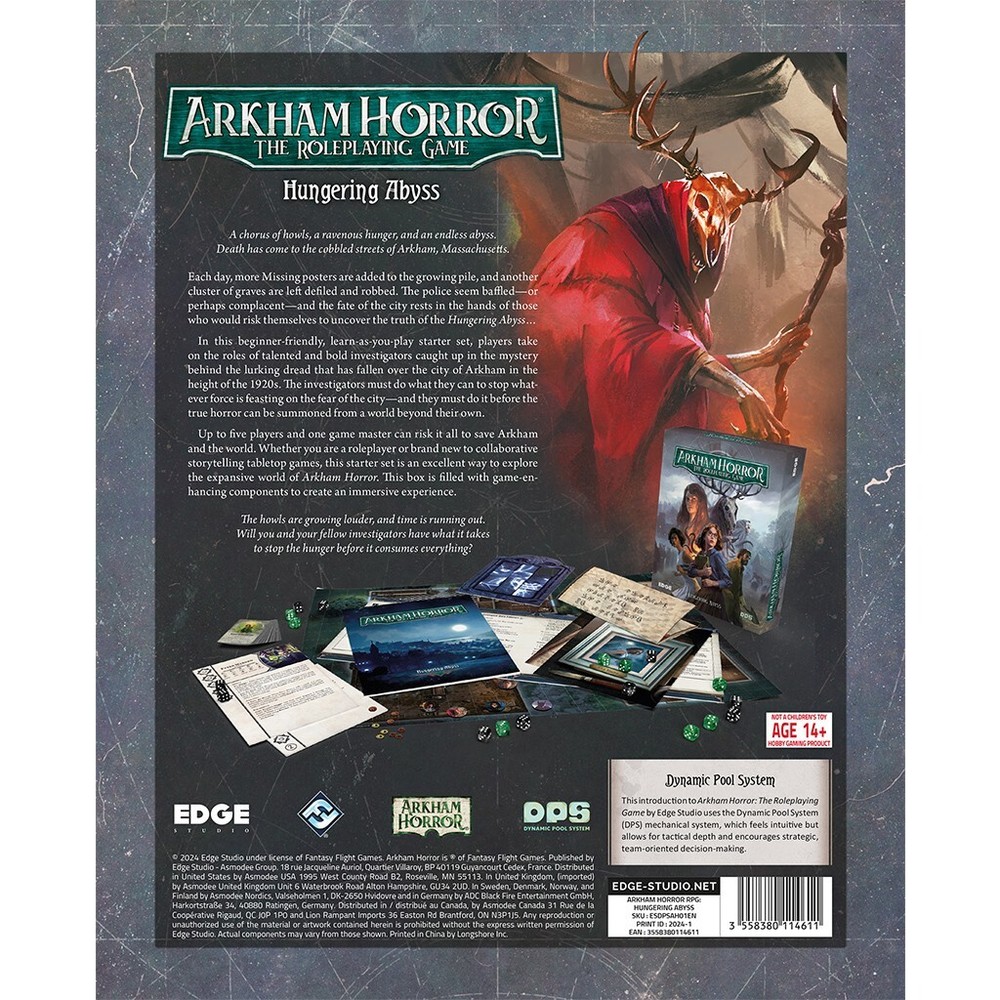 Arkham Horror RPG Starter Set - Hungering Abyss - NEW SEALED