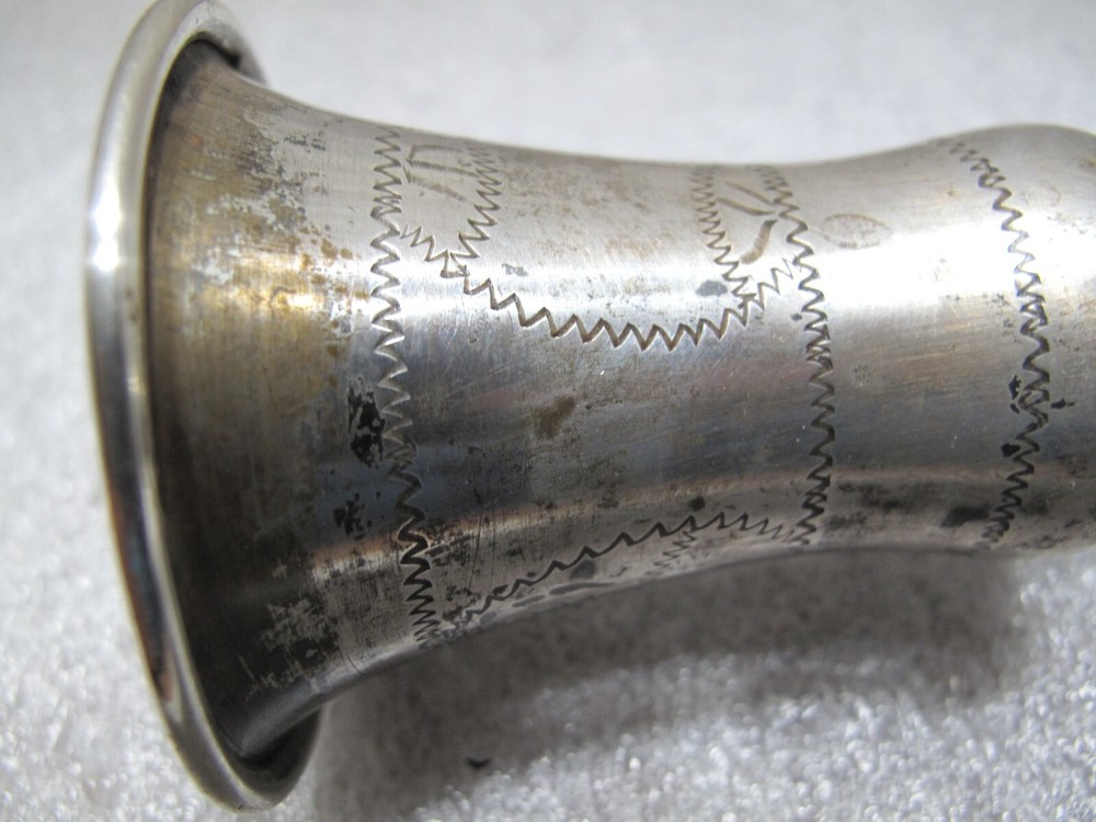 Vintage Sterling Silver Chased Footed Kiddush Cup