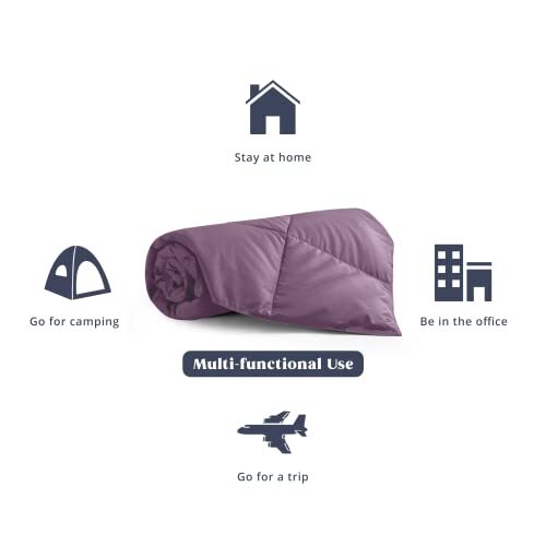puredown Soft Feather Down Throw Blanket Lightweight Packable Couch Throw for