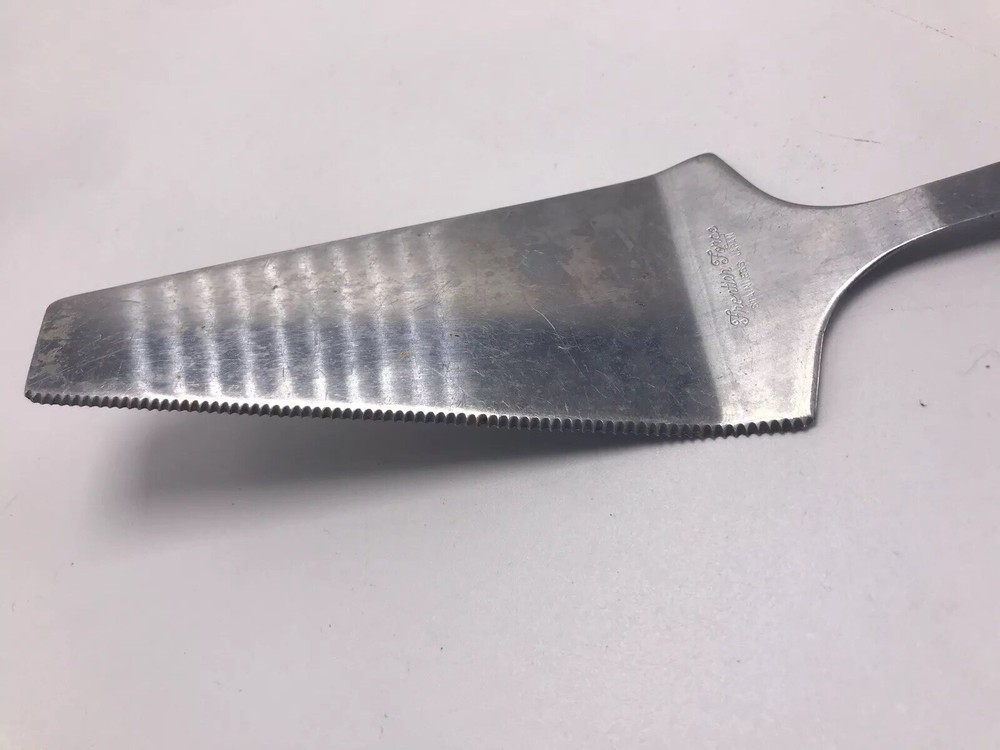 Frontier Forge Pie Pizza Pastry Server Cutter Stainless Wood Handle Vtg Japan