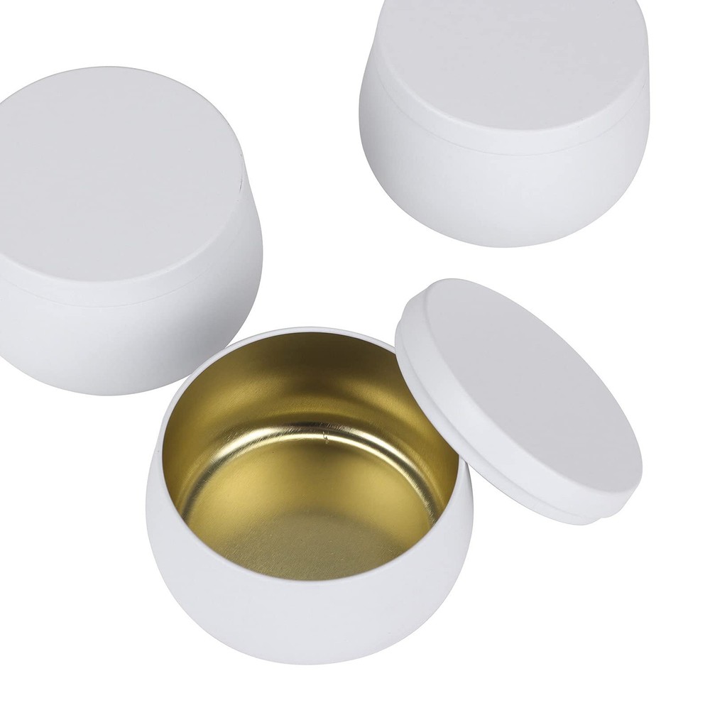 24PCS 8oz White Candle Tins with Lids Bulk Candle Making Jars Empty Containers