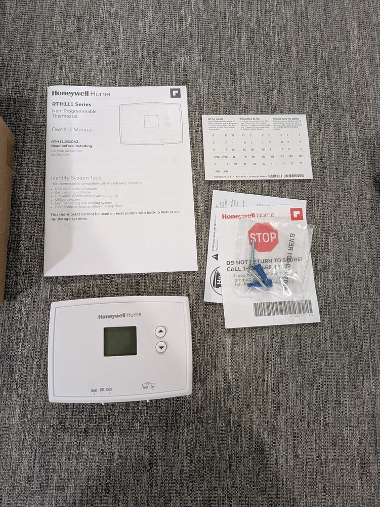 Honeywell Home RTH111B Non-Programmable Thermostat.