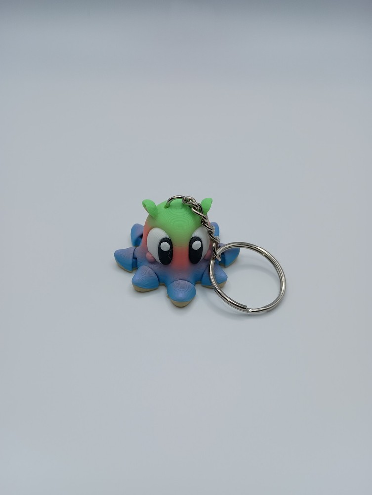 3D Printed Jiggle Pet Dumbo Octopus Keychain