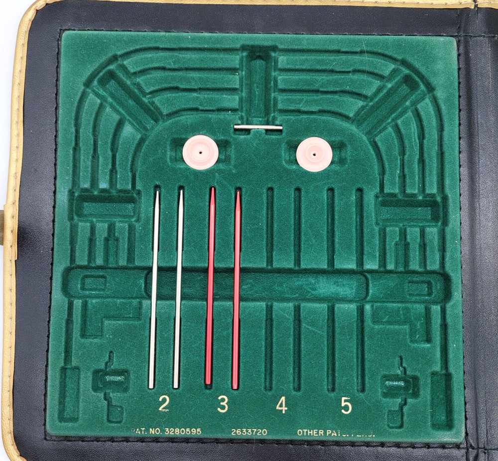 Vntg Sears Needlemaster Knitting Needle Kit Tri-Fold Case 1970's Pieces Missing