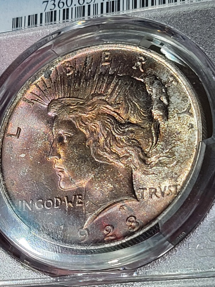 1923 $1 Peace Dollar PCGS MS65 Toned