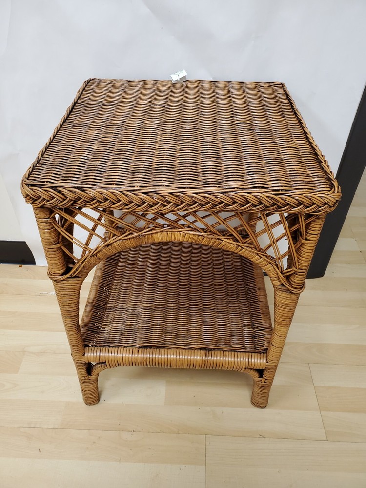 Square End Table Antique Washed