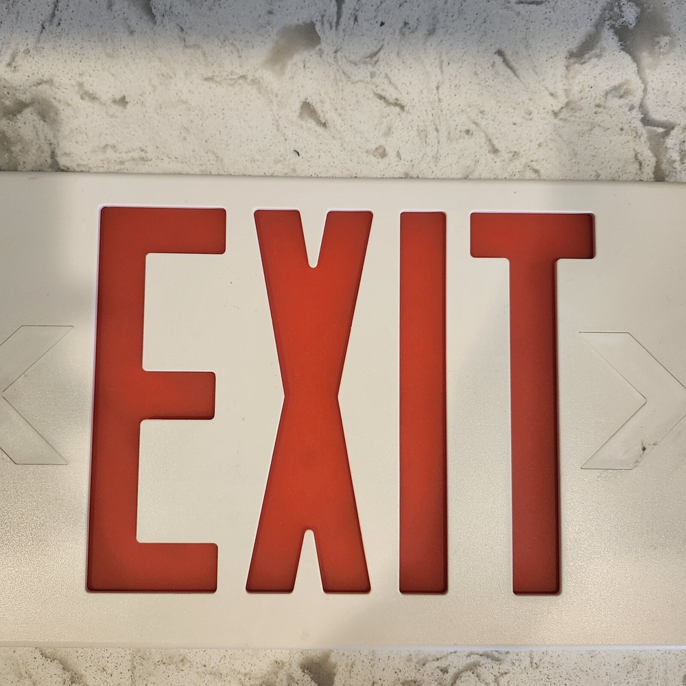 Red White Exit Sign