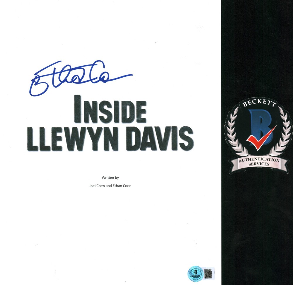 Ethan Coen Signed Inside Llewyn Davis Full Movie Script Screenplay BAS COA