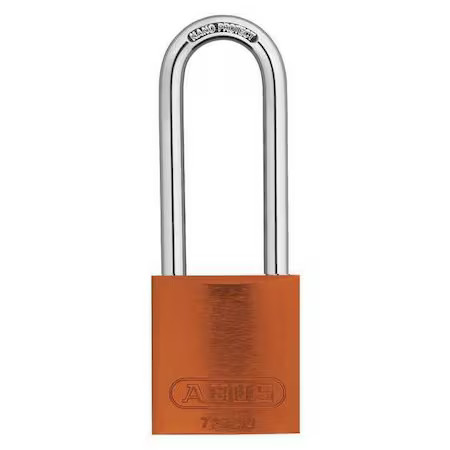 Abus 15426 Keyed Padlock, Open, Rectangular Aluminum Body, Hardened Steel