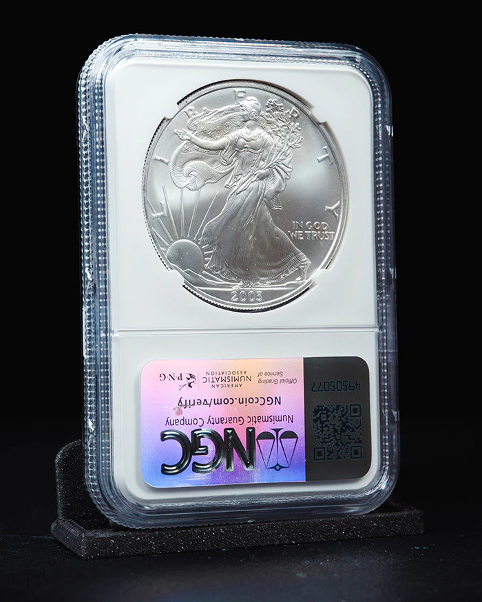 2003 Silver Eagle | Mint Error MS69 Reverse Struck Thru