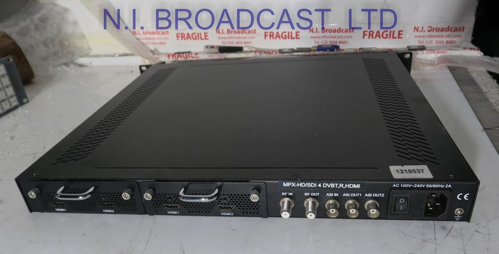 Taylor encoder modulator with 4x HDMI inputs, ASI in / out, RF in / out, mpeg4 e