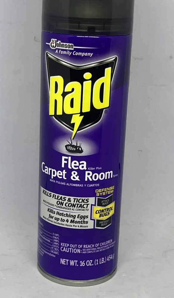 Raid ☠️Flea Killer Plus Carpet & Room Spray 16oz. Free Shipping