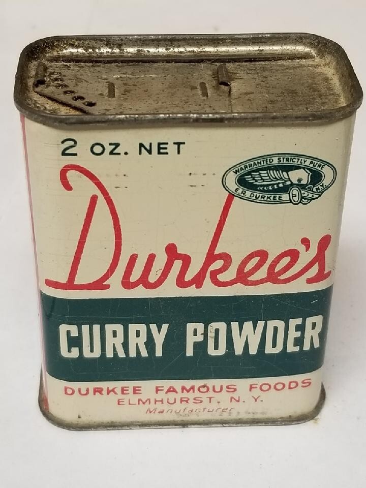 Vintage Durkee's Curry Powder Tin