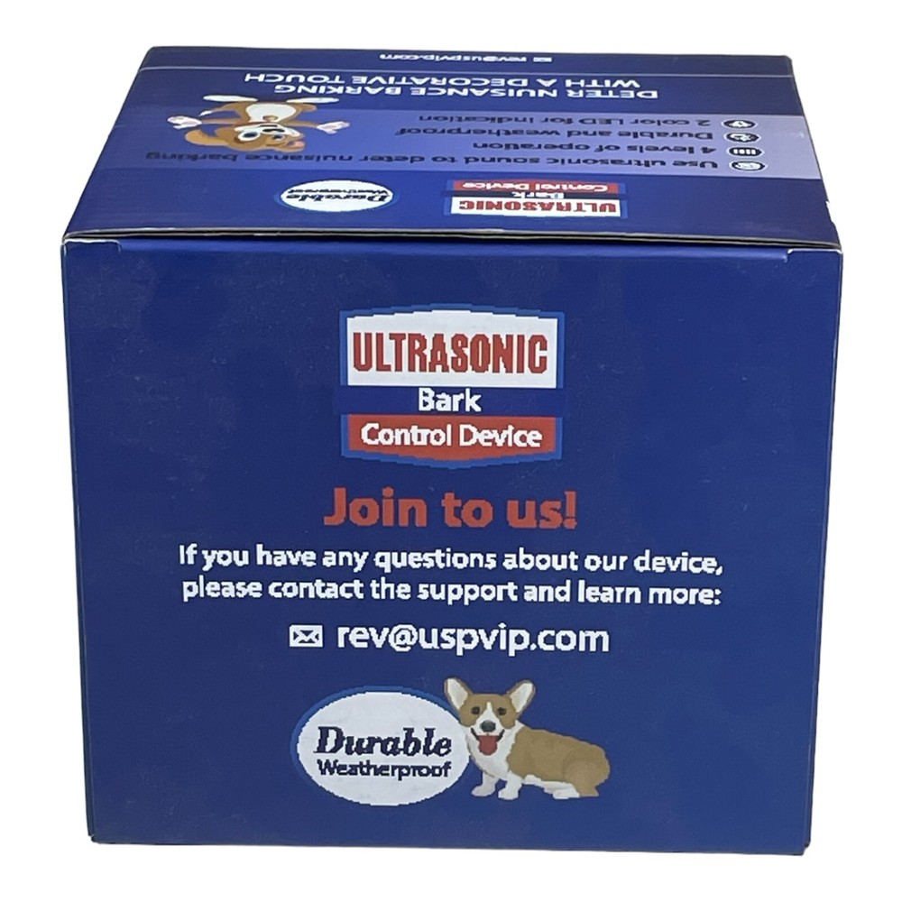 Ultrasonic Bark Control Device Durable Waterproof 50 Foot
