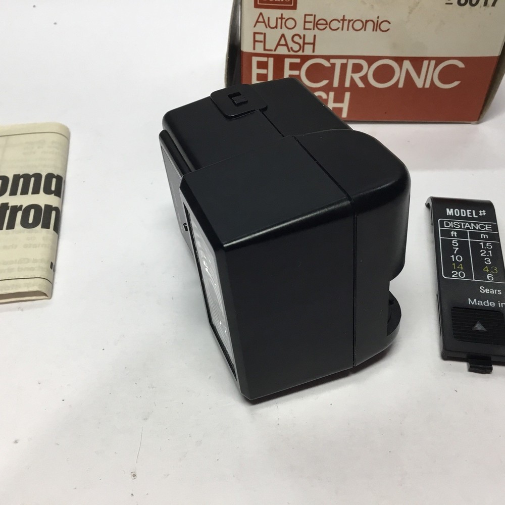 Sears Auto Electronic Flash - Box And Papers Camera Flash.