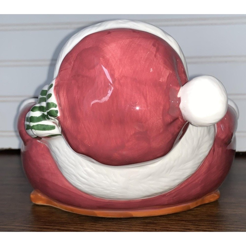 Santa Lying Down Talking Candy Dish Works With Batteries Motion Sensor
