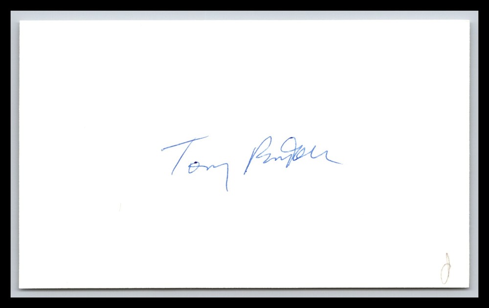 Tony Randall - Actor - 3x5 Card - Signed / Autograph (d)