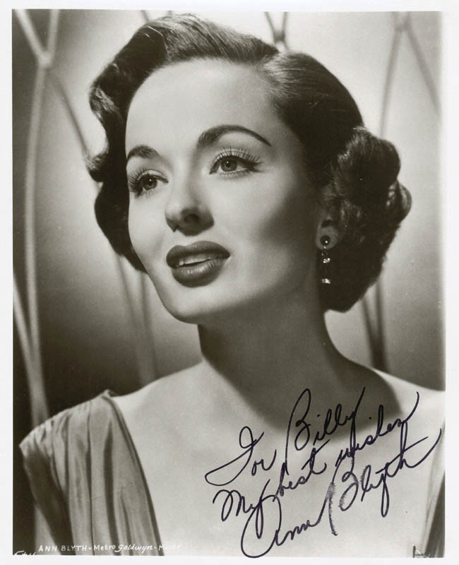 ANN BLYTH - AUTOGRAPHED INSCRIBED PHOTOGRAPH