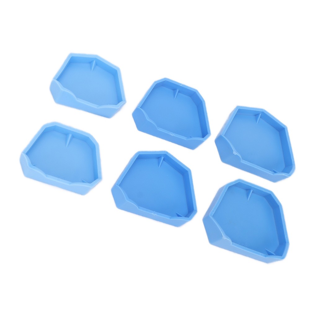 6pcs Dental Lab Model Base Silicone Dental Lab Loading Blue For Dentists