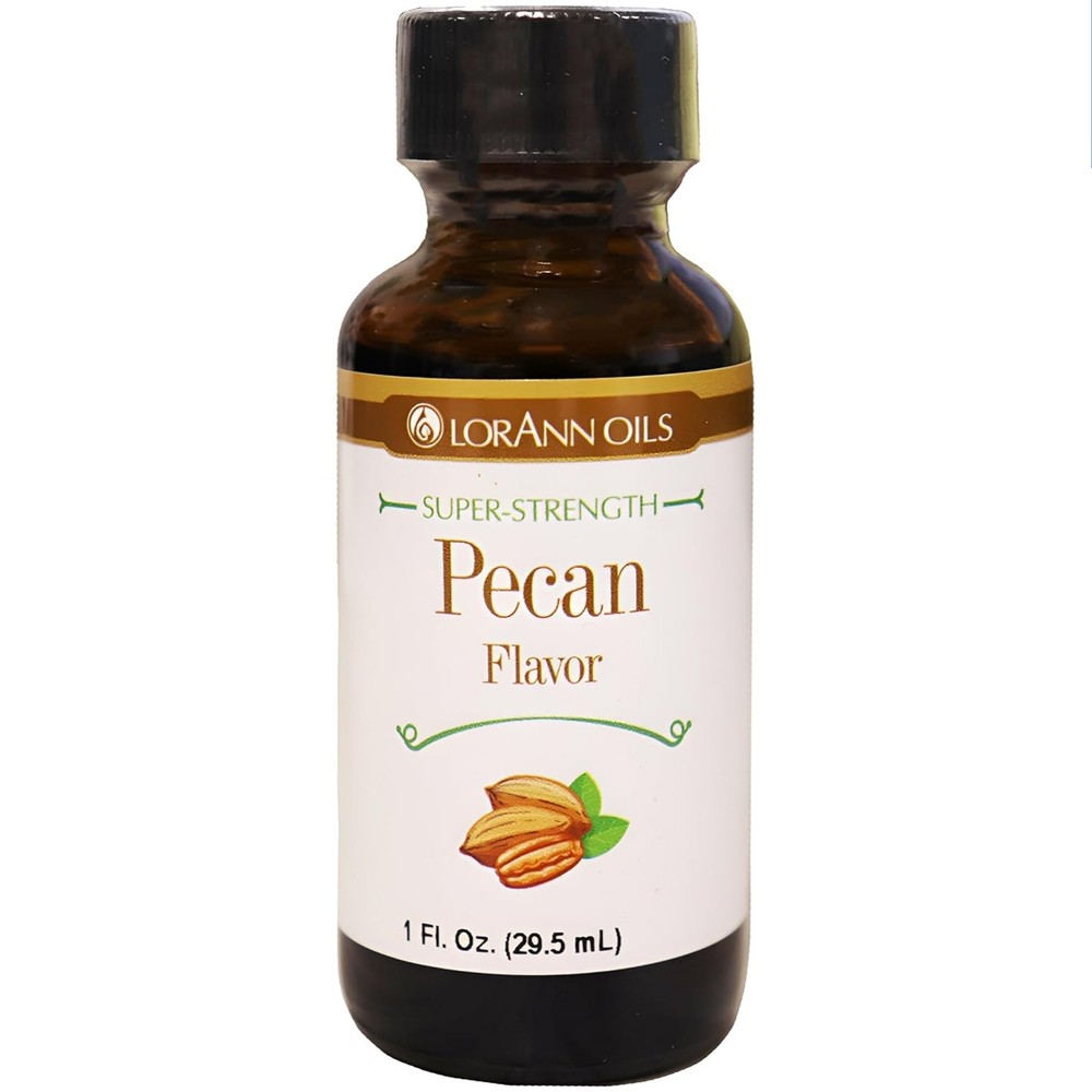 LorAnn Super Strength Pecan Flavoring - 1 fl oz for Baking & Candy Making