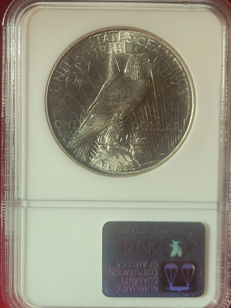 1926 d peace silver dollar Ngc Ms62