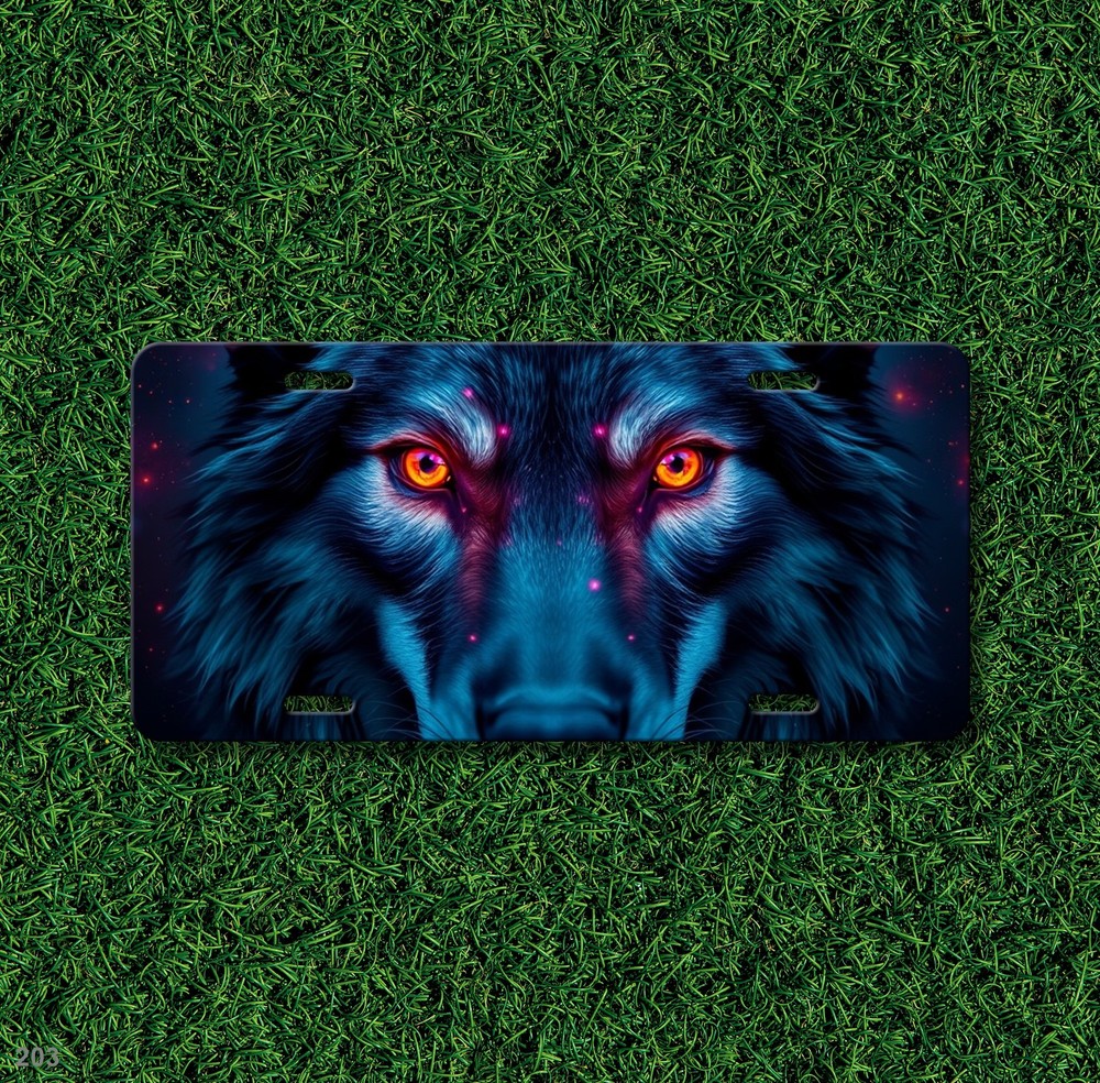Hyperrealistic Wolf License Plate Personalized Front Plate Special Gift
