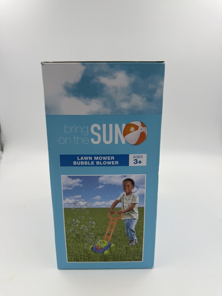 Bubble Blowing Lawn Mower with Bubble Solution Included NEW
